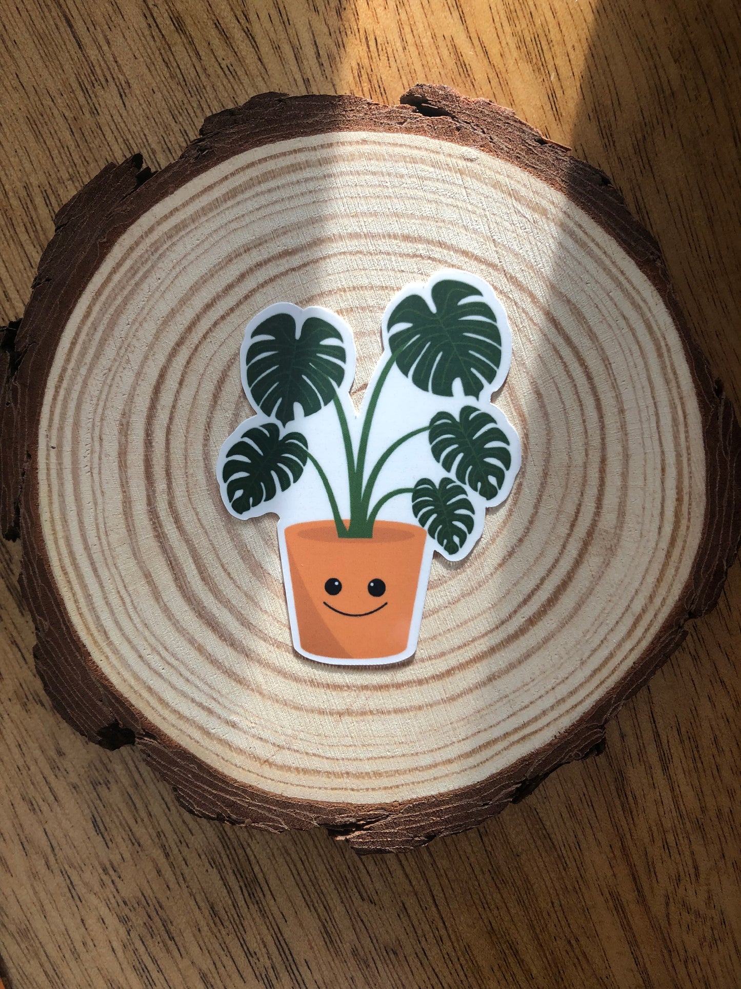 Happy Monstera Sticker