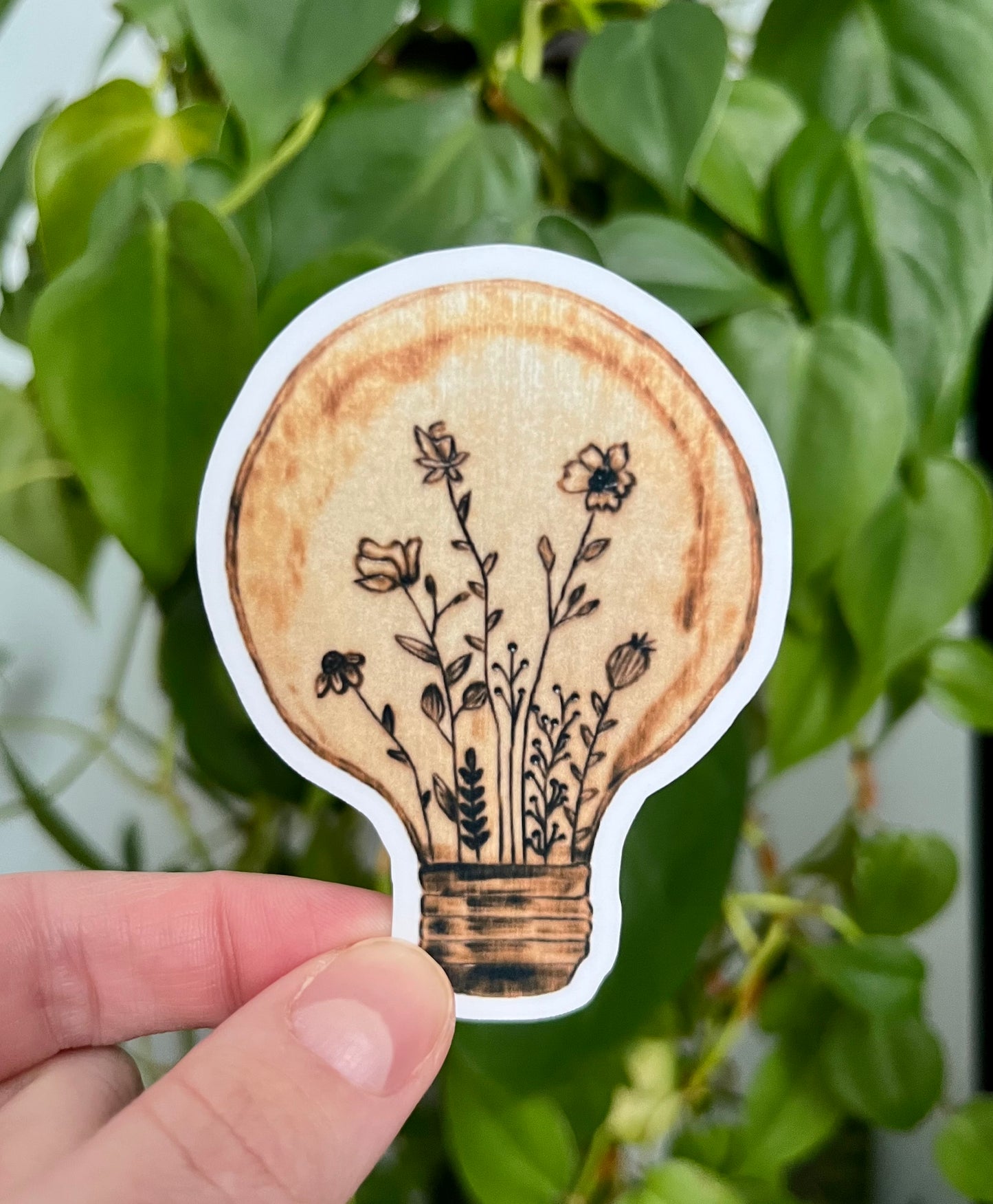 Floral Lightbulb Sticker