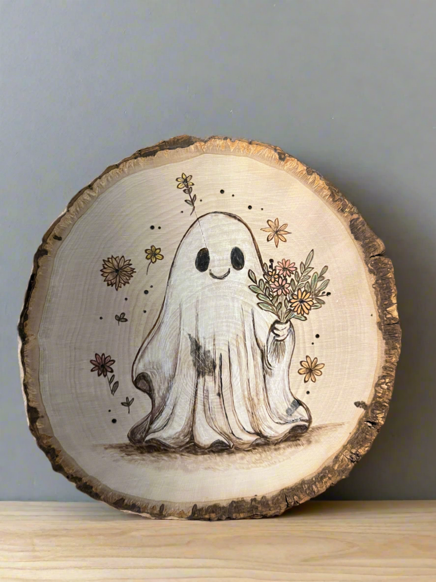 Floral Ghost Shelf Decor