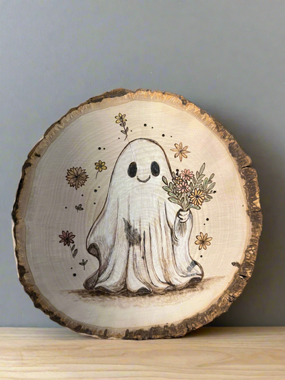 Floral Ghost Shelf Decor